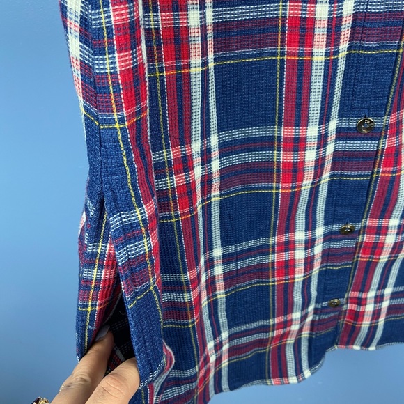 Tommy Hilfiger| Plaid Sleeves Button Down Dress - Picture 3 of 8
